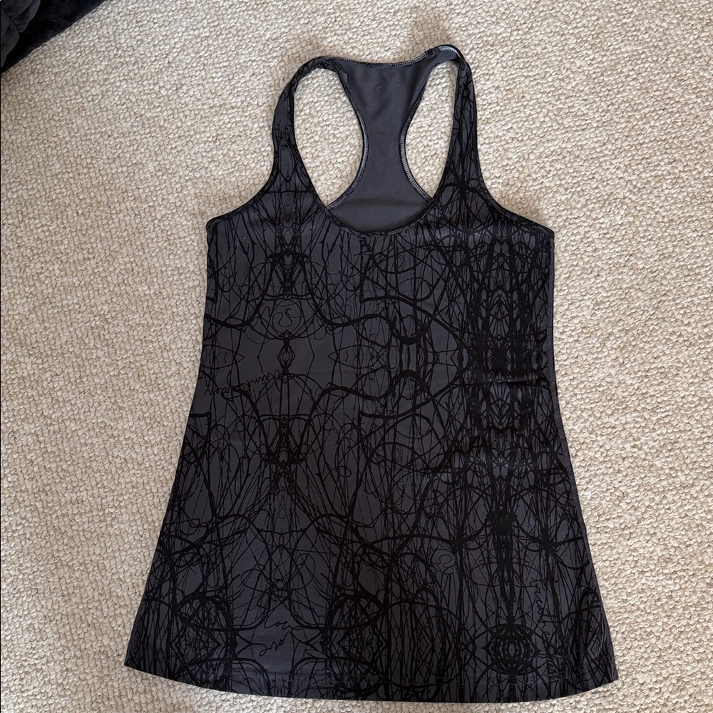 Women's Black Patterned lululemon Tank Top